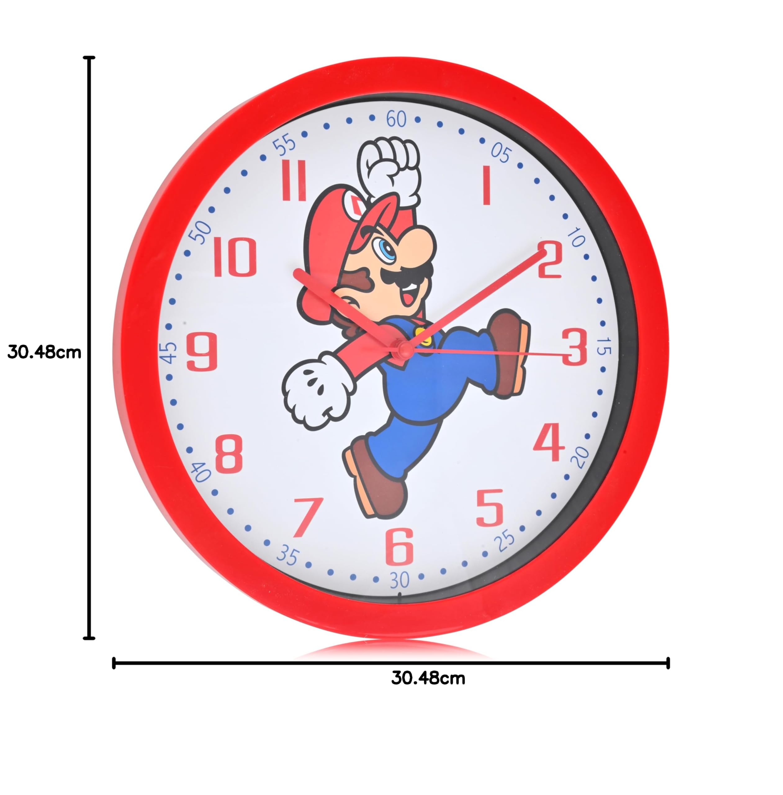 Amazon.co.jp: Accutime スーパーマリオ キッズ 壁掛け時計 - 12インチ